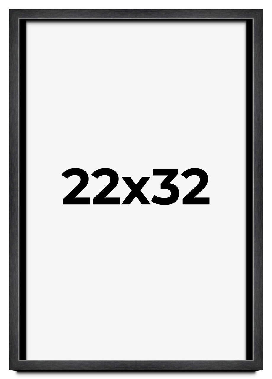 Classic Modern Grey Picture Frame - UV Acrylic, Foam Board Backing, Hanging Hardware